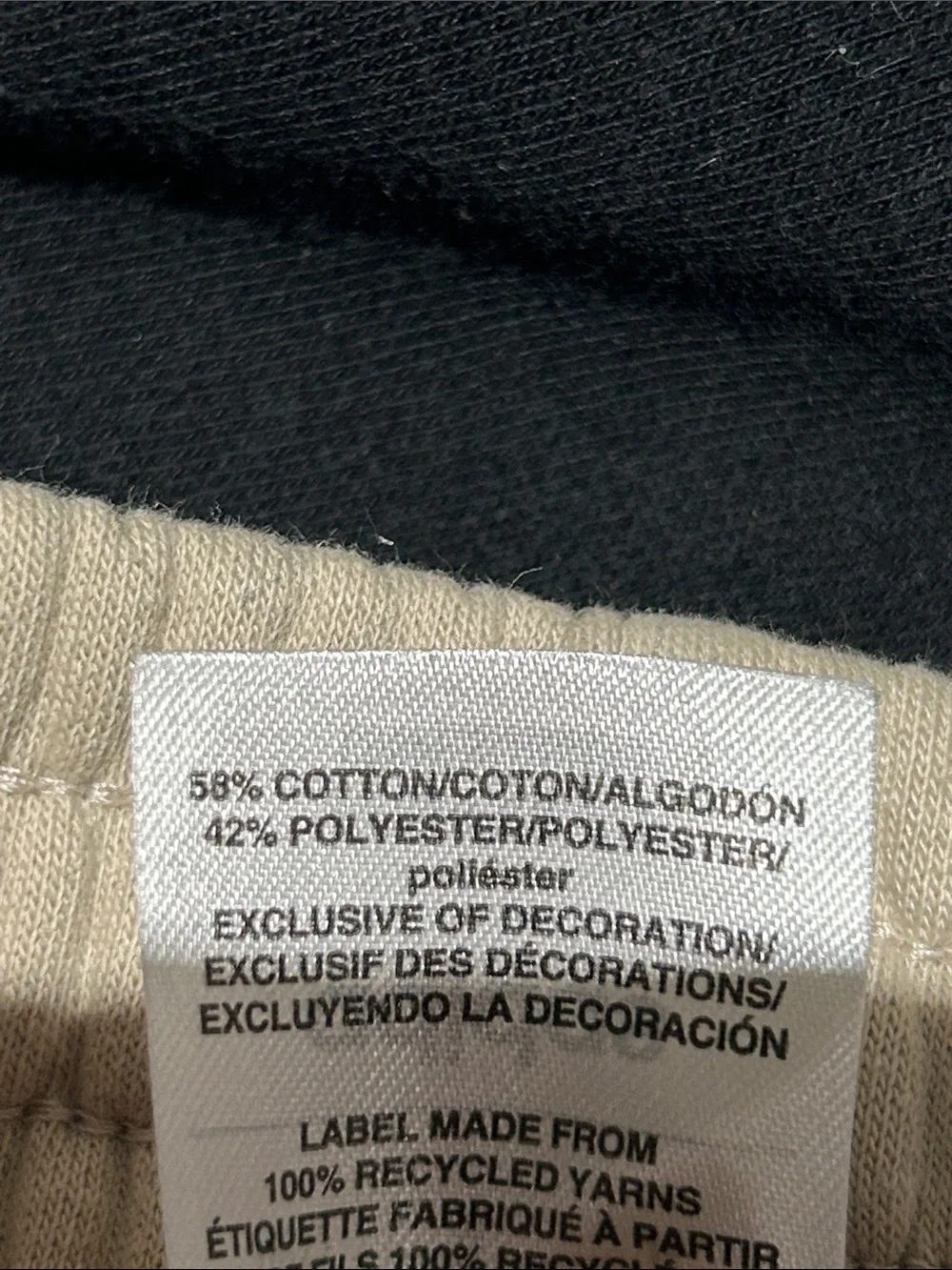 2 Pair 10/12 adidas Kids Beige and Black Jogger Sweatpants
